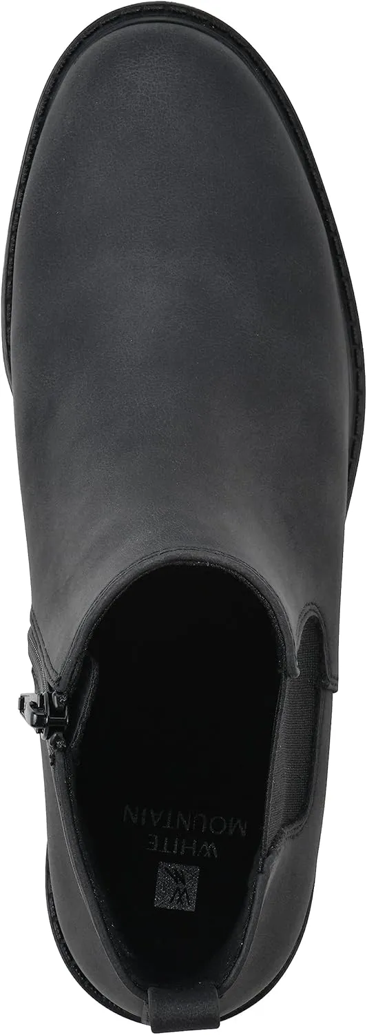 WHITE MOUNTAIN Women's Shoes Caching Block Heel Chelsea Bootie