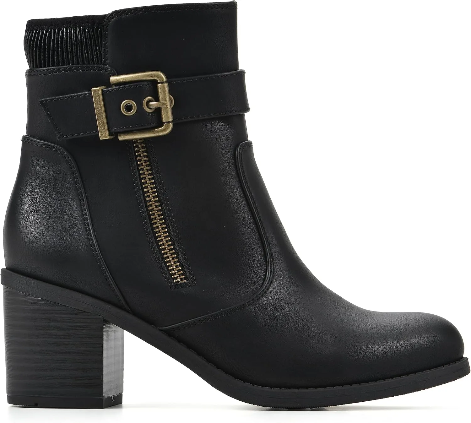 WHITE MOUNTAIN Women's Shoes Dessert Block Heel Bootie