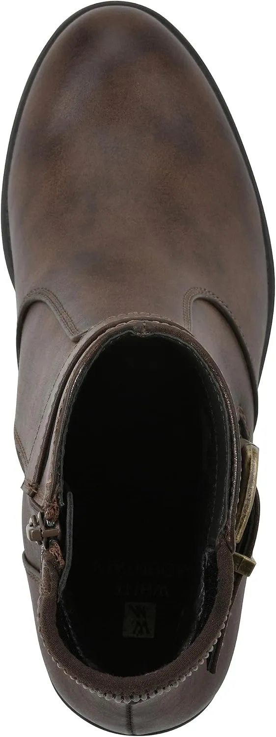 WHITE MOUNTAIN Women's Shoes Dessert Block Heel Bootie