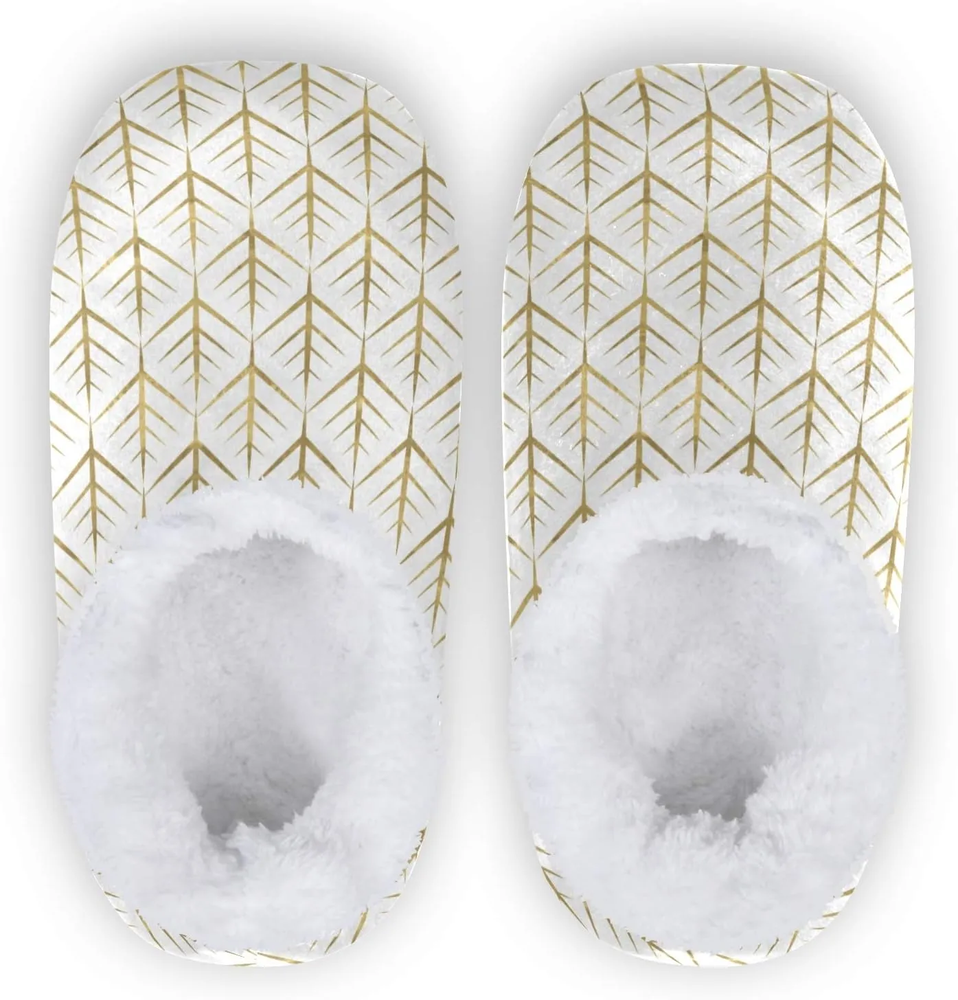 Winter House Slippers for Women/Men with Happy Winter Pug Dog Element Cozy Fleece Slippers