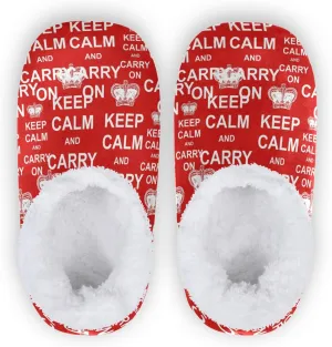 Winter House Slippers for Women/Men with Mandala Grid Element Cozy Fleece Slippers