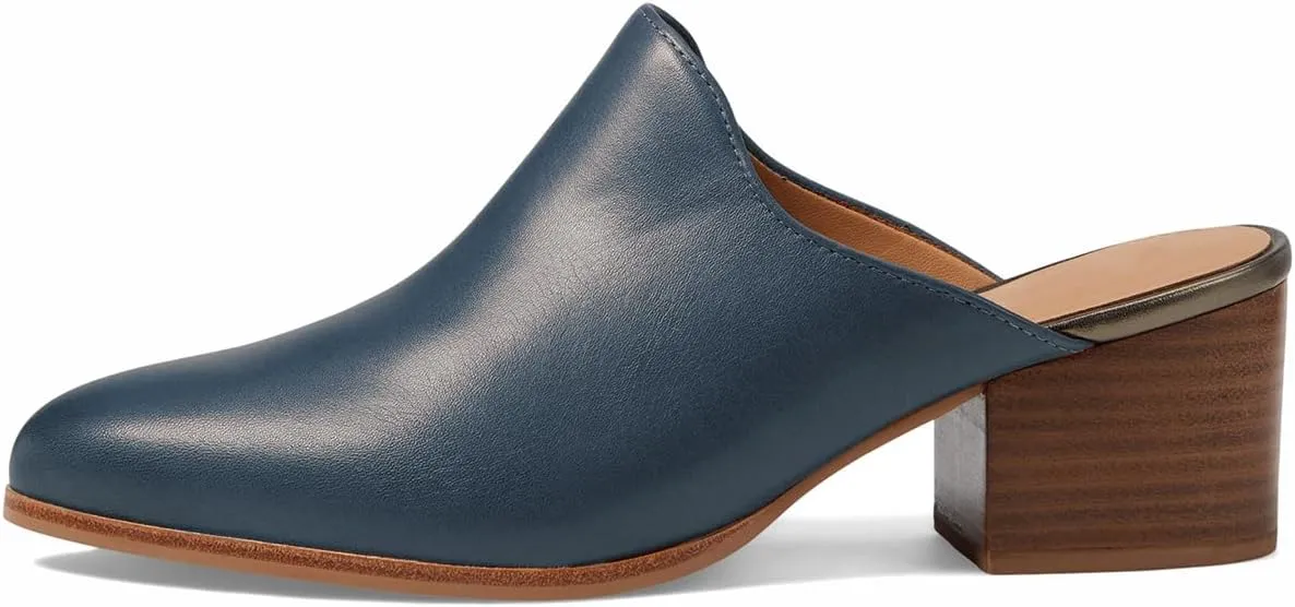 Women Chunky Block Heel Mules Pointed Closed Toe Suede Mule Sandals Slip-On Stacked Heels Booties Backless 2" Heeled Slide Shoes Comfort Fashion Casual Office Homecoming Retro 4-11 M US