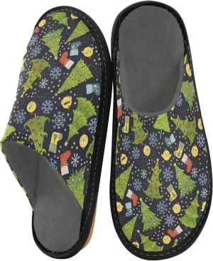 Women Slippers Christmas Rustic Home Slippers For Women Indoor Womens Slipper Memory Foam House Slippers Women Cozy Slippers