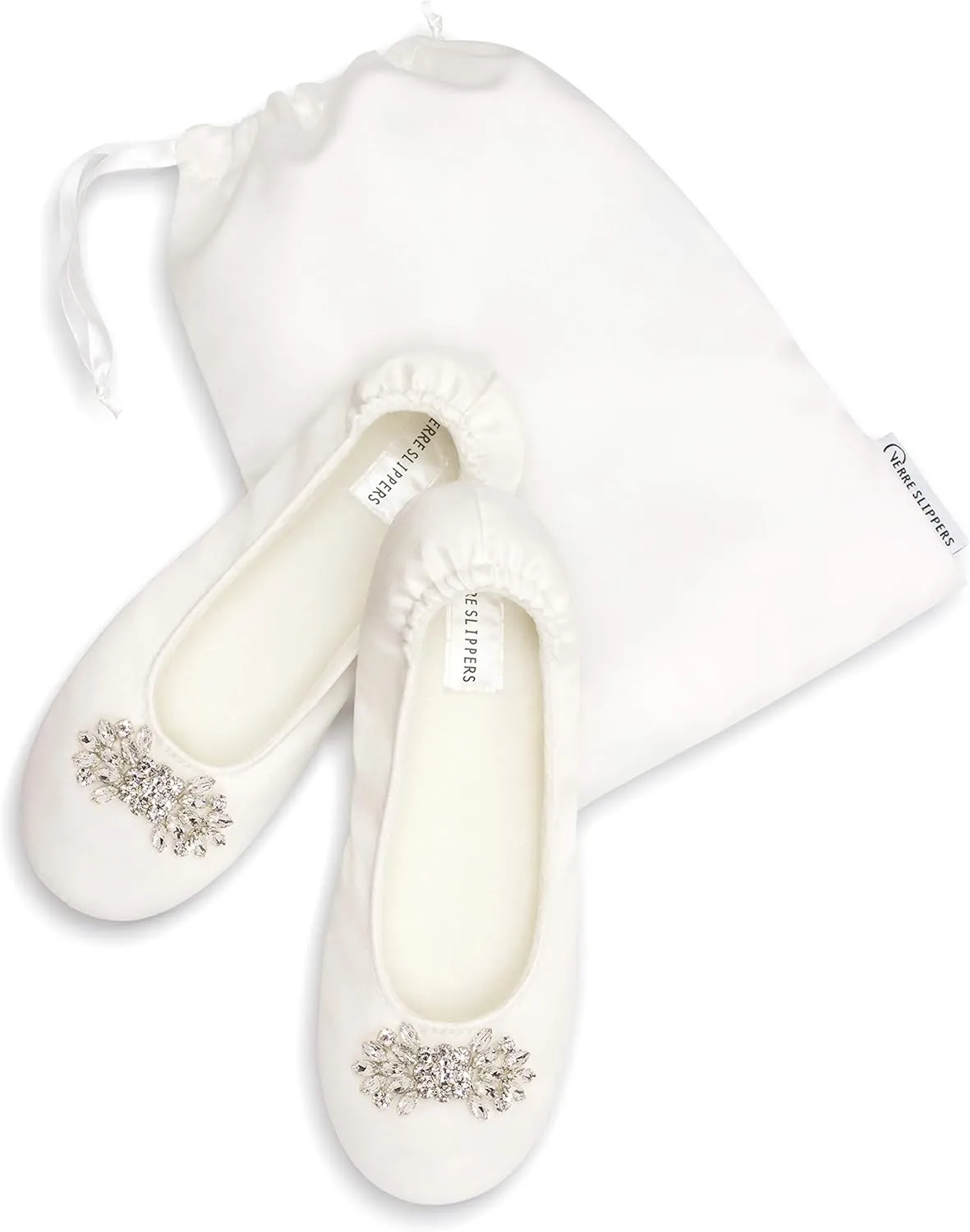 Women's Bridal Satin Slippers Comfortable Dancing Shoes for Bride