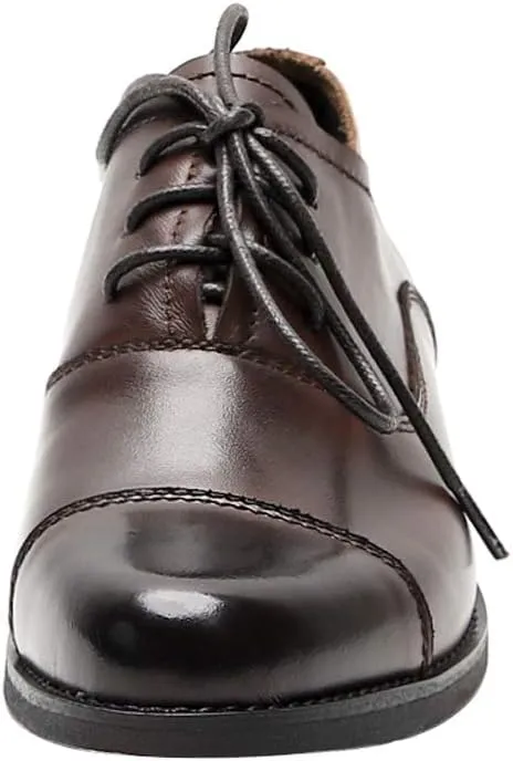 Women's Brogue Lace-up Leather Oxford