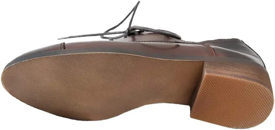 Women's Brogue Lace-up Leather Oxford