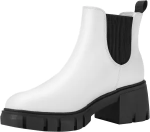 Women's Chelsea Boots Platform Ankle Boots Elastic Fashion Lug Sole Chunky Heel Booties