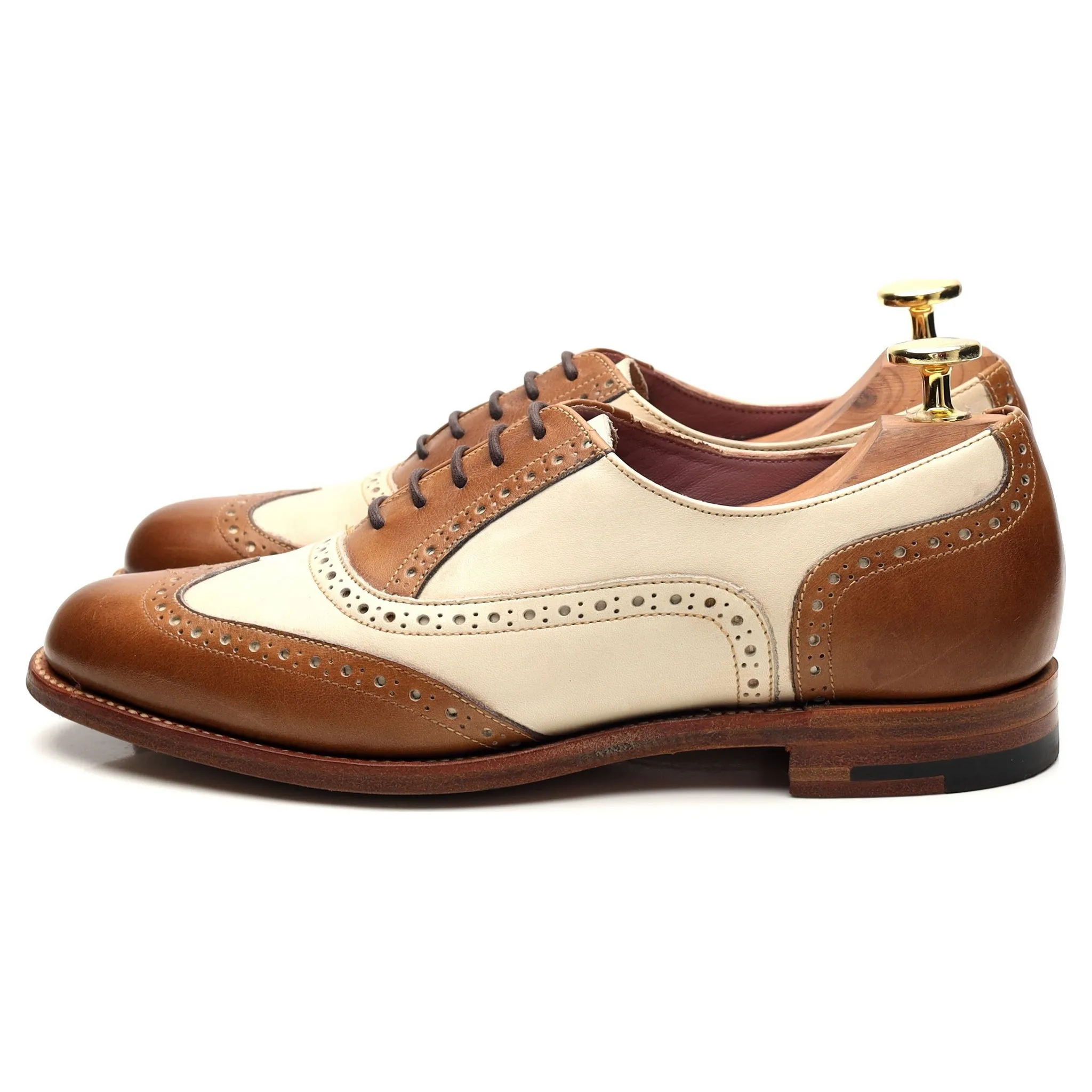 Women's 'Freya' Brown and Beige Leather Oxford UK 4 D