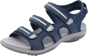Womens Hiking Sport Sandals Straps with Adjustable Hooks Outdoor Arch Support Athletic Shoes Comfortable Lightweight Walking Soft Insole Beach Vacation Fashion Summer Casual Sandals
