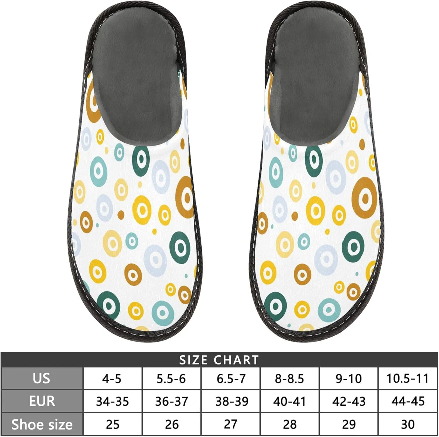 Womens Mens Fuzzy House Slippers Soft Warm Winter Shoes Anti-slip Memory Foam Indoor Outdoor Slippers