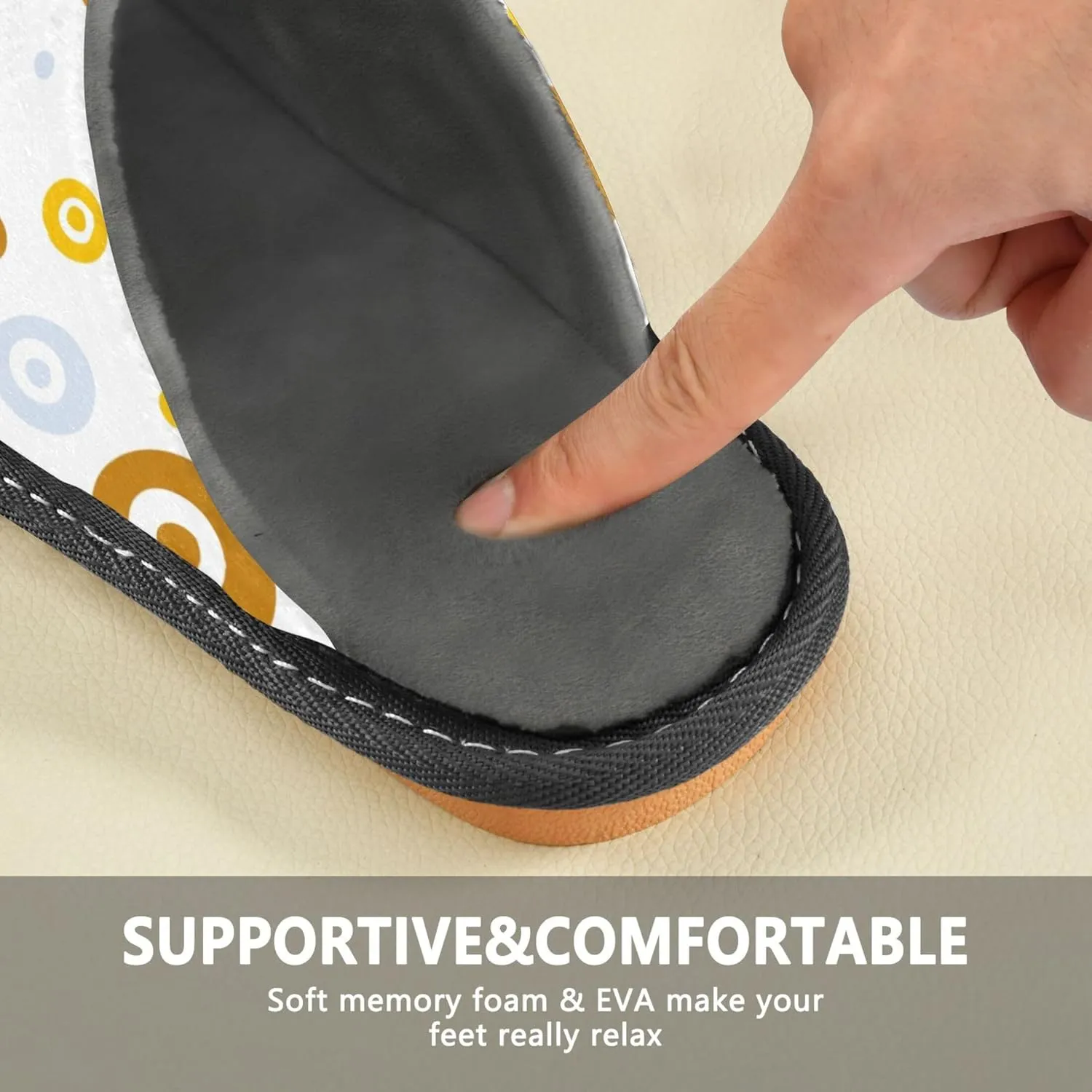 Womens Mens Fuzzy House Slippers Soft Warm Winter Shoes Anti-slip Memory Foam Indoor Outdoor Slippers