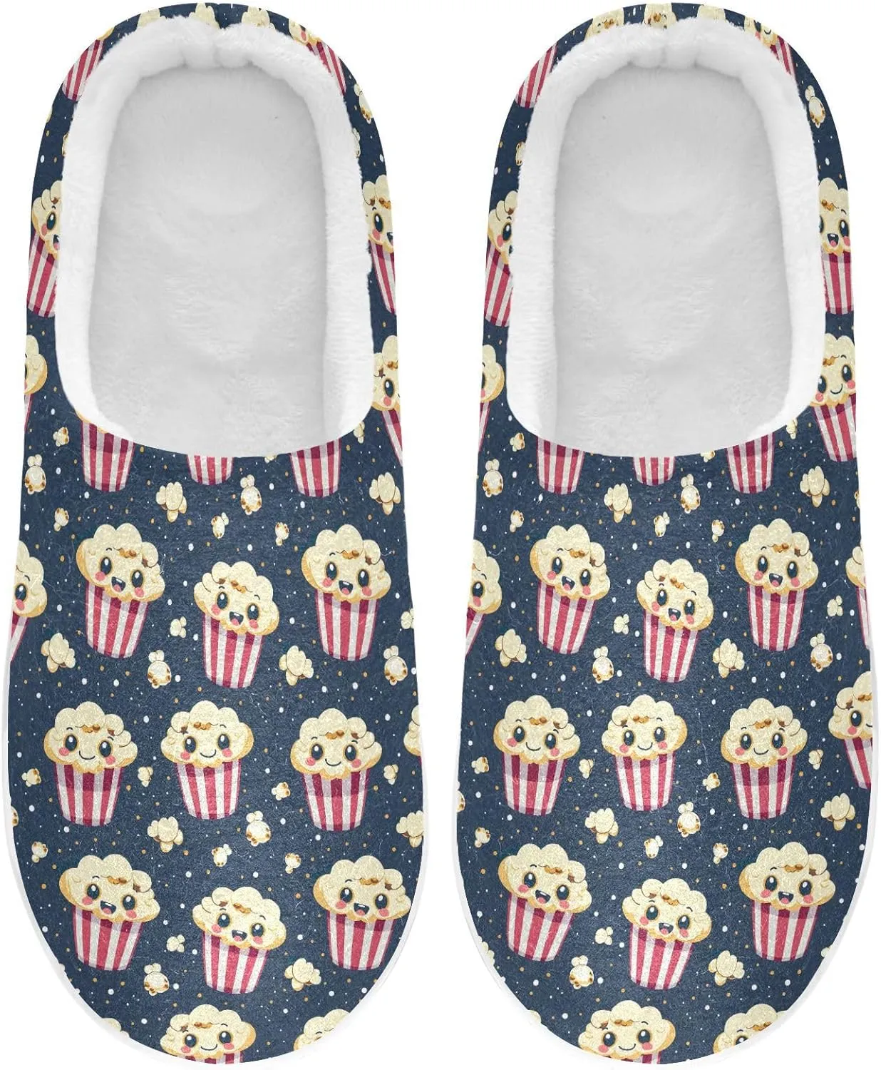 Women's Men's Slippers Memory Foam Fluffy Fuzzy Slipper Fleece Comfy Warm Slip On Winter Bedroom House Shoes for Outdoor Indoor Travel