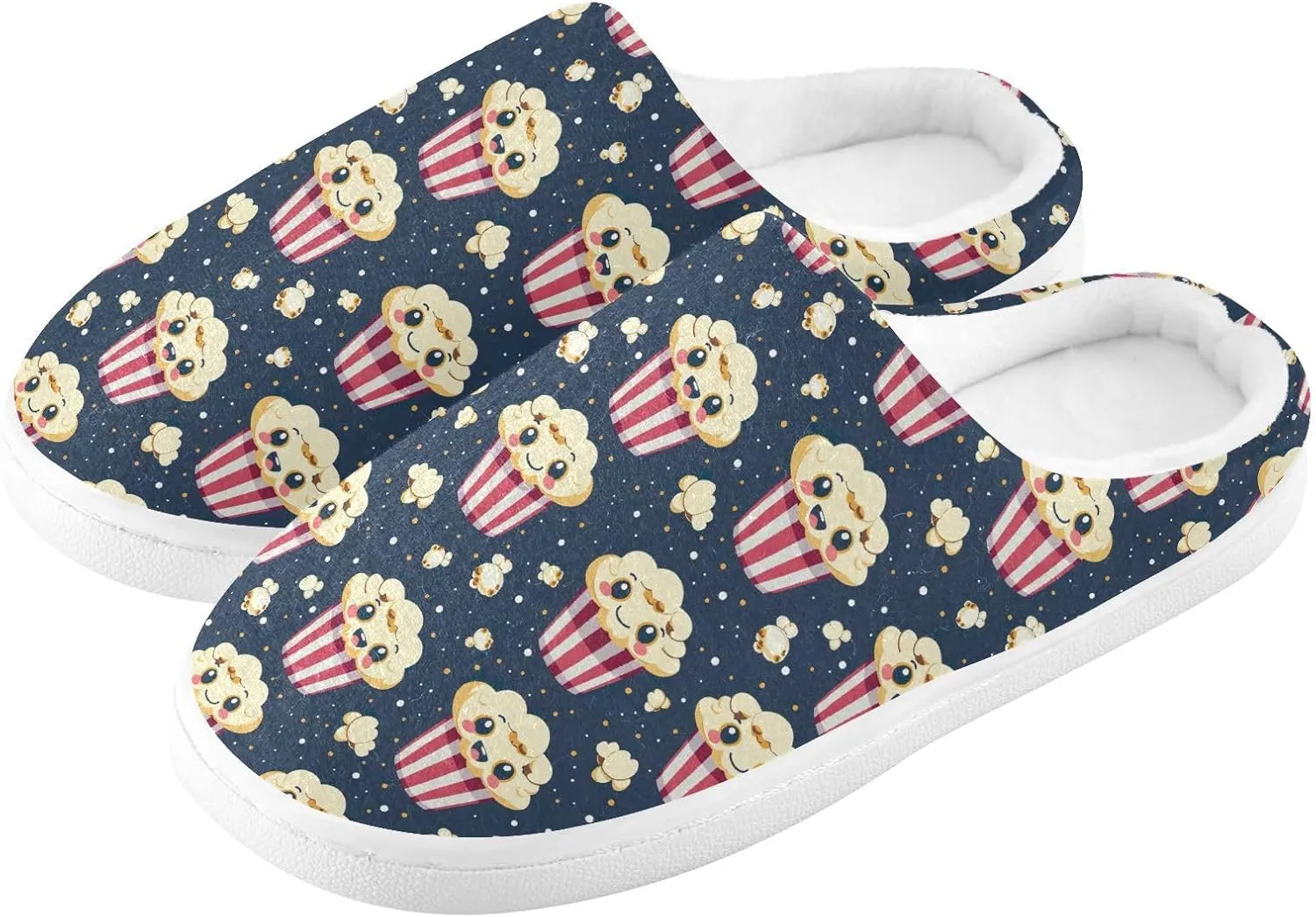 Women's Men's Slippers Memory Foam Fluffy Fuzzy Slipper Fleece Comfy Warm Slip On Winter Bedroom House Shoes for Outdoor Indoor Travel