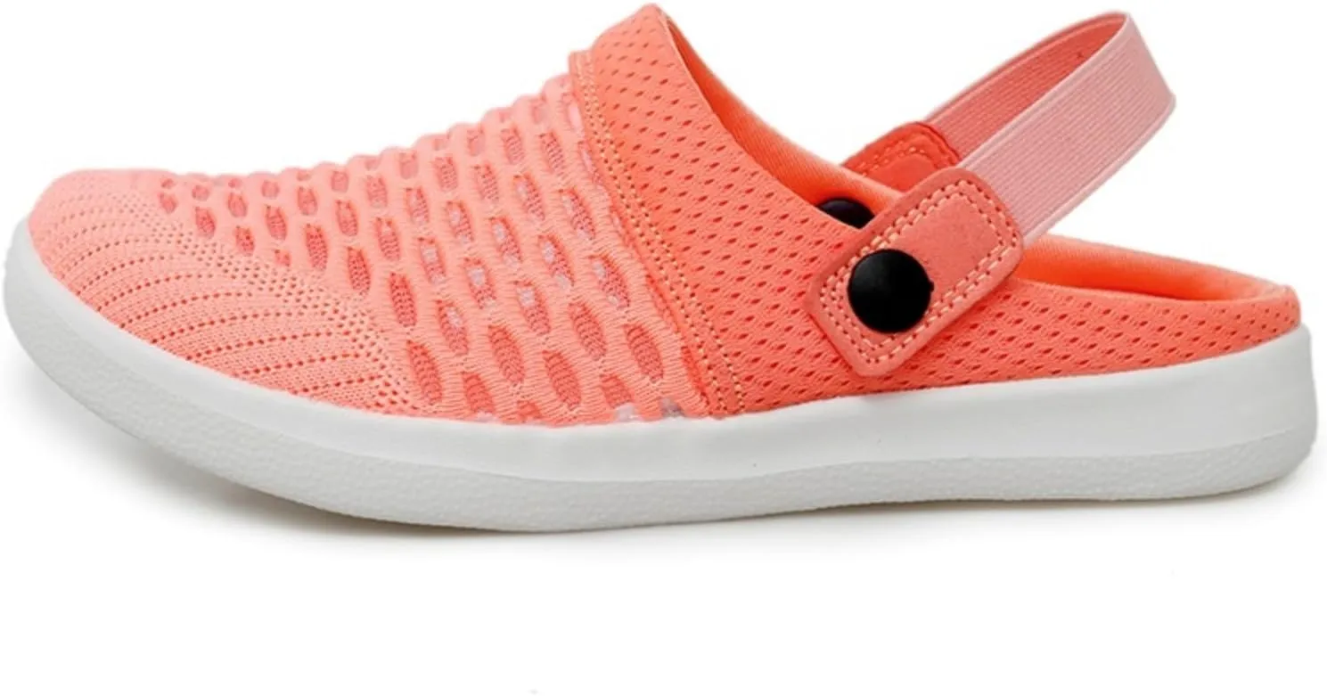 Women's Walking Shoes Knitted Breathable Clogs Lightweight Slip-On Mules Non-Slip Quick Drying Sandals Comfortable Garden Clogs Pool Water Shoe Hiking House Traveling Shoes Casual Beach Slippers