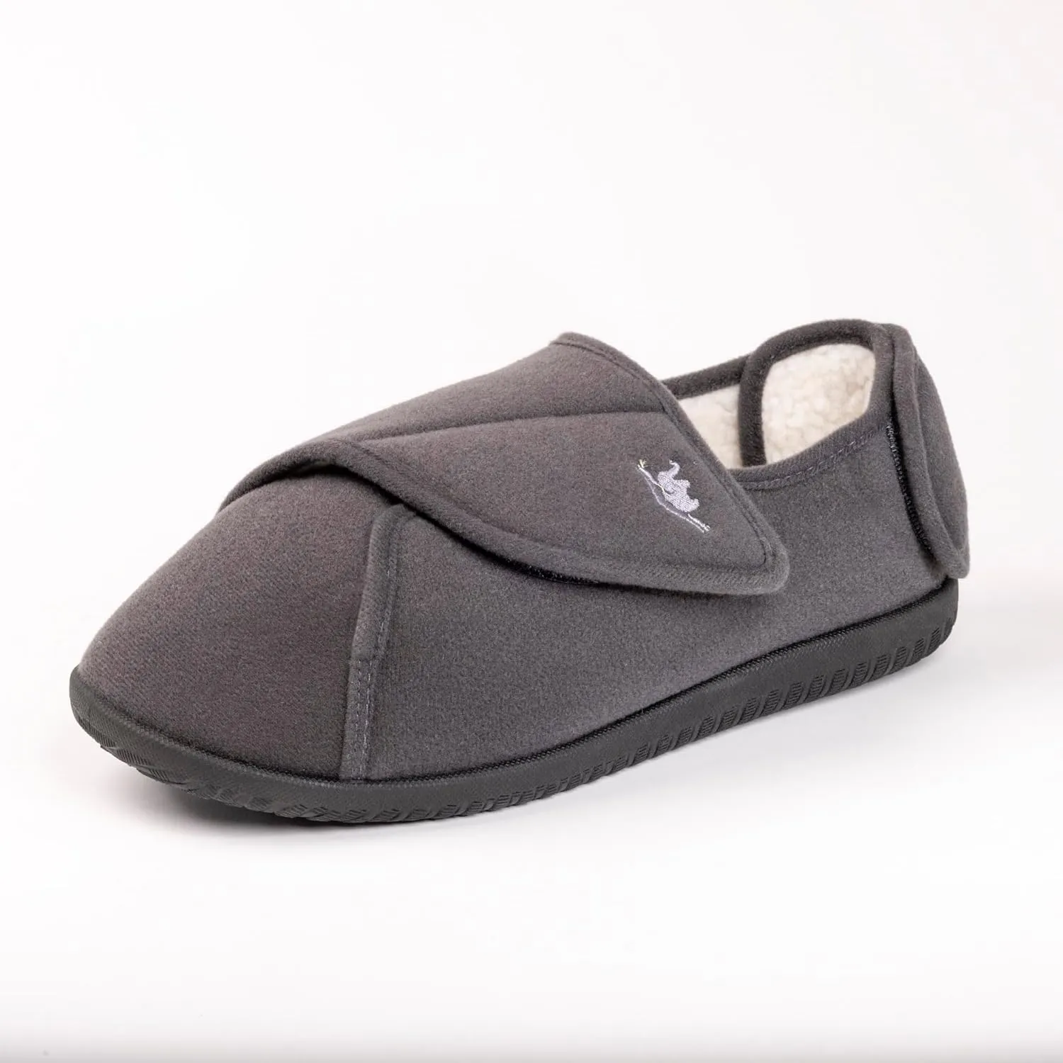 Women's Wide, Extra Wide 80-D Memory Foam Diabetic Slipper with Adjustable Closure Anti Slip Sole, Warm Plush Fleece Arthritis Edema Swollen Diabetic House Shoes