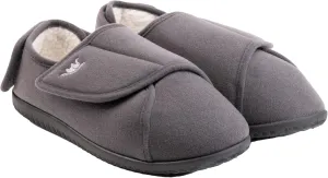 Women's Wide, Extra Wide 80-D Memory Foam Diabetic Slipper with Adjustable Closure Anti Slip Sole, Warm Plush Fleece Arthritis Edema Swollen Diabetic House Shoes