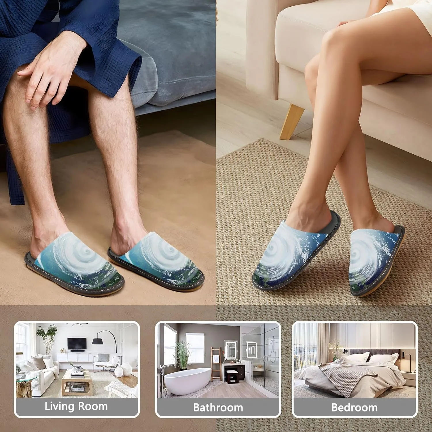 Yuiboo Slipper For Women Soft Slippers For Women Indoor Memory Foam Fuzzy Slippers House Shoes For Woman Bed Slippers Typhoon