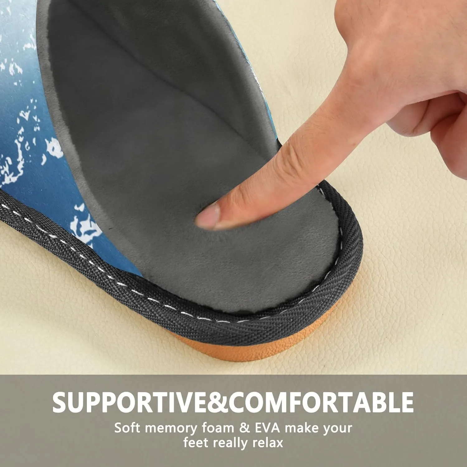 Yuiboo Slipper For Women Soft Slippers For Women Indoor Memory Foam Fuzzy Slippers House Shoes For Woman Bed Slippers Typhoon
