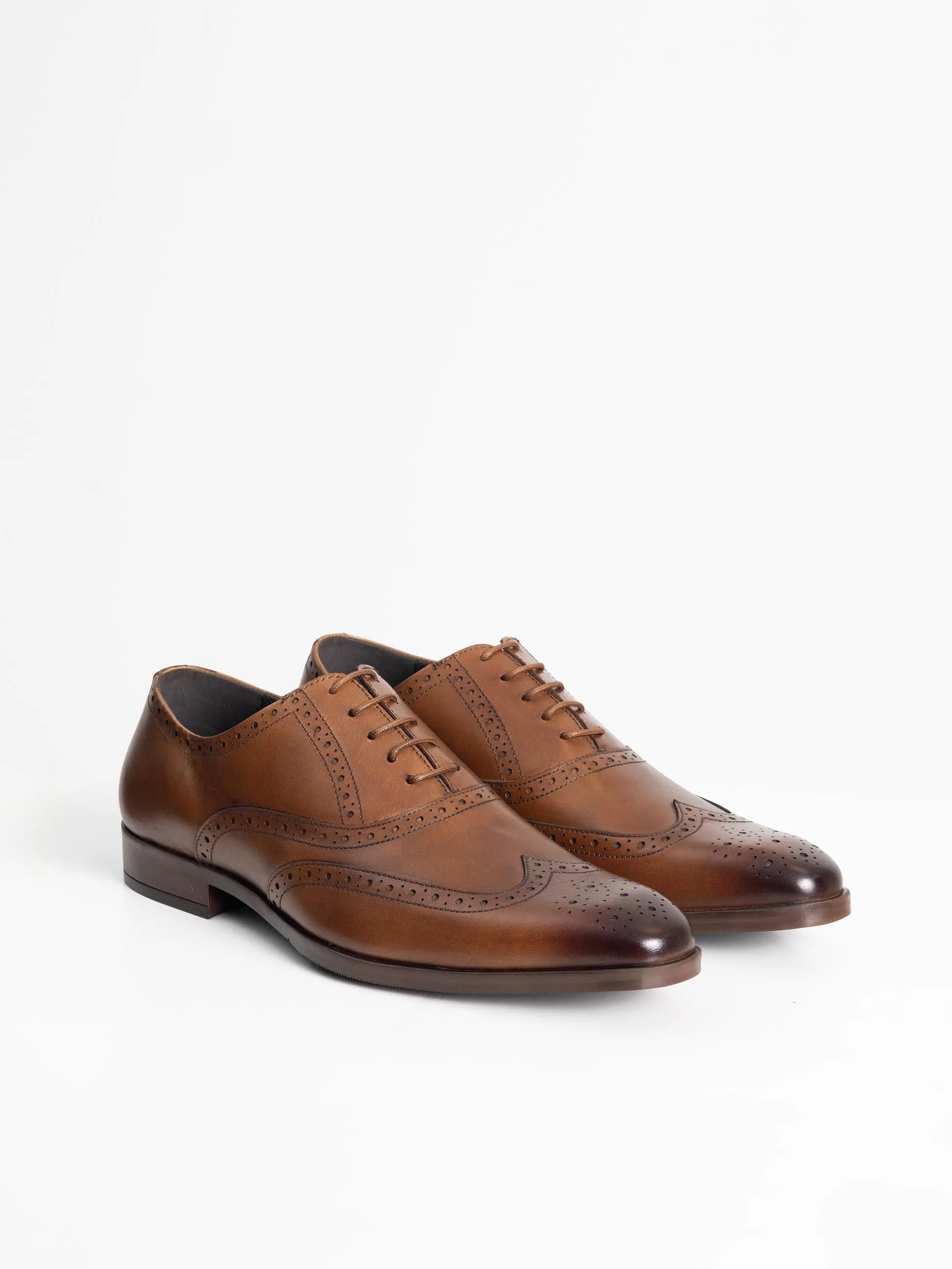 ZAPATO OXFORD FULL BROGUE MARRÓN