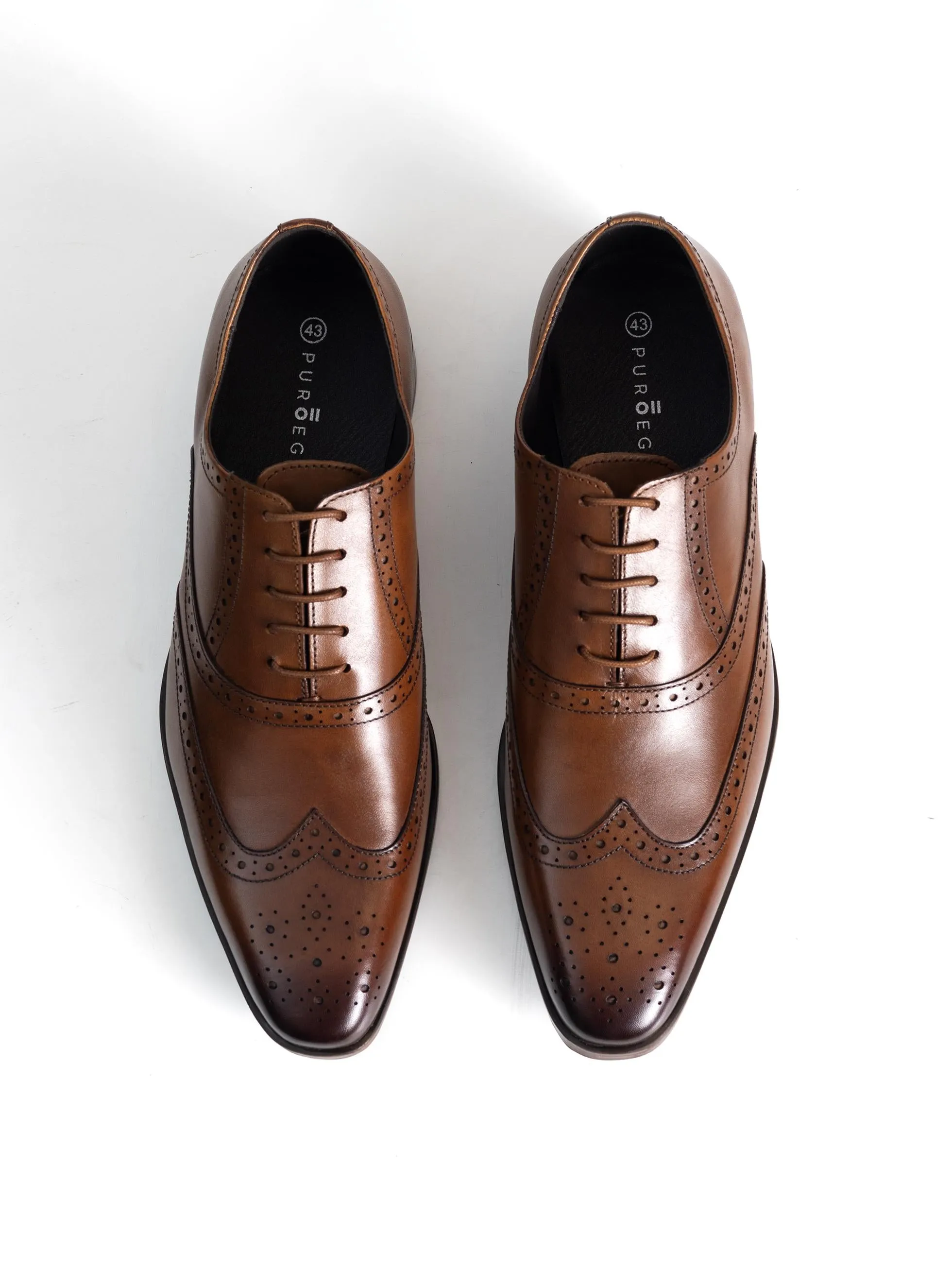 ZAPATO OXFORD FULL BROGUE MARRÓN