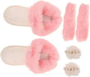 Zerodeko 1 Set Warm Fleece Cotton Overshoes Shoes Shoes Warm Cozy Fluffy Inserts Replacement Inner Sole Boot Sleeve Inner Winter Shoes Liners Shoes Warm Liner White Shoes Liner Plush